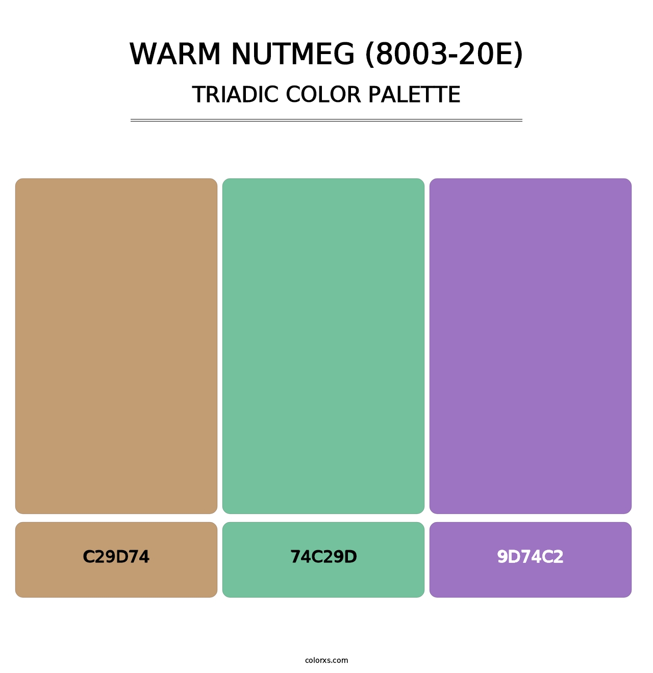 Warm Nutmeg (8003-20E) - Triadic Color Palette