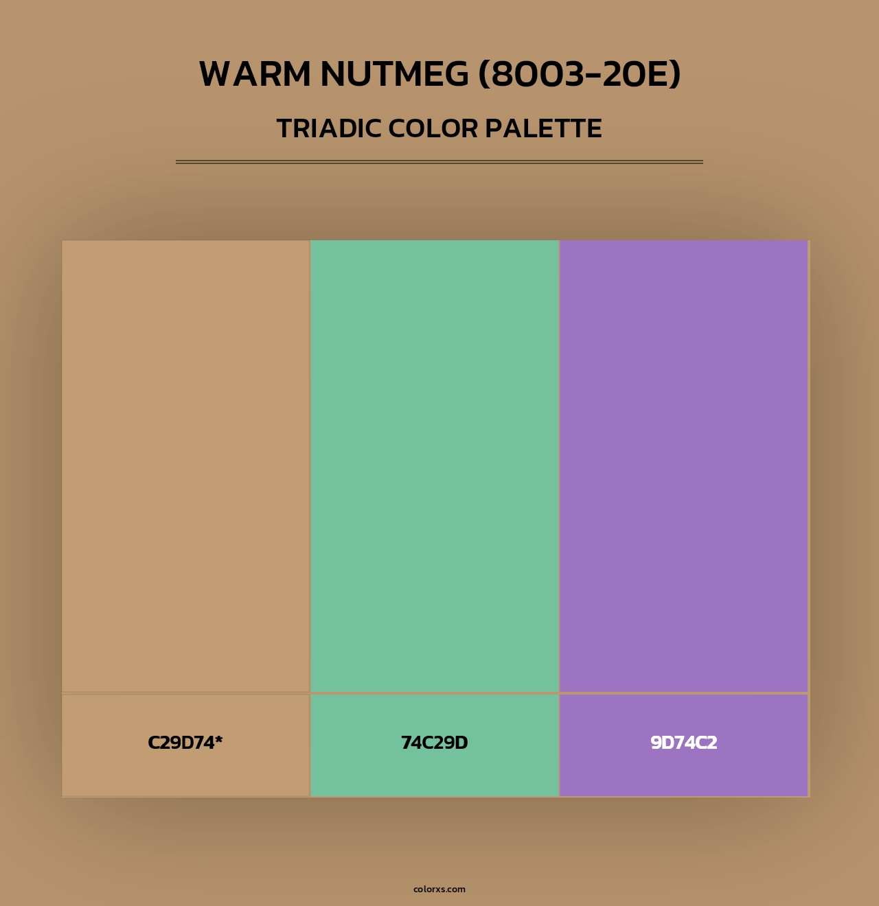 Warm Nutmeg (8003-20E) - Triadic Color Palette