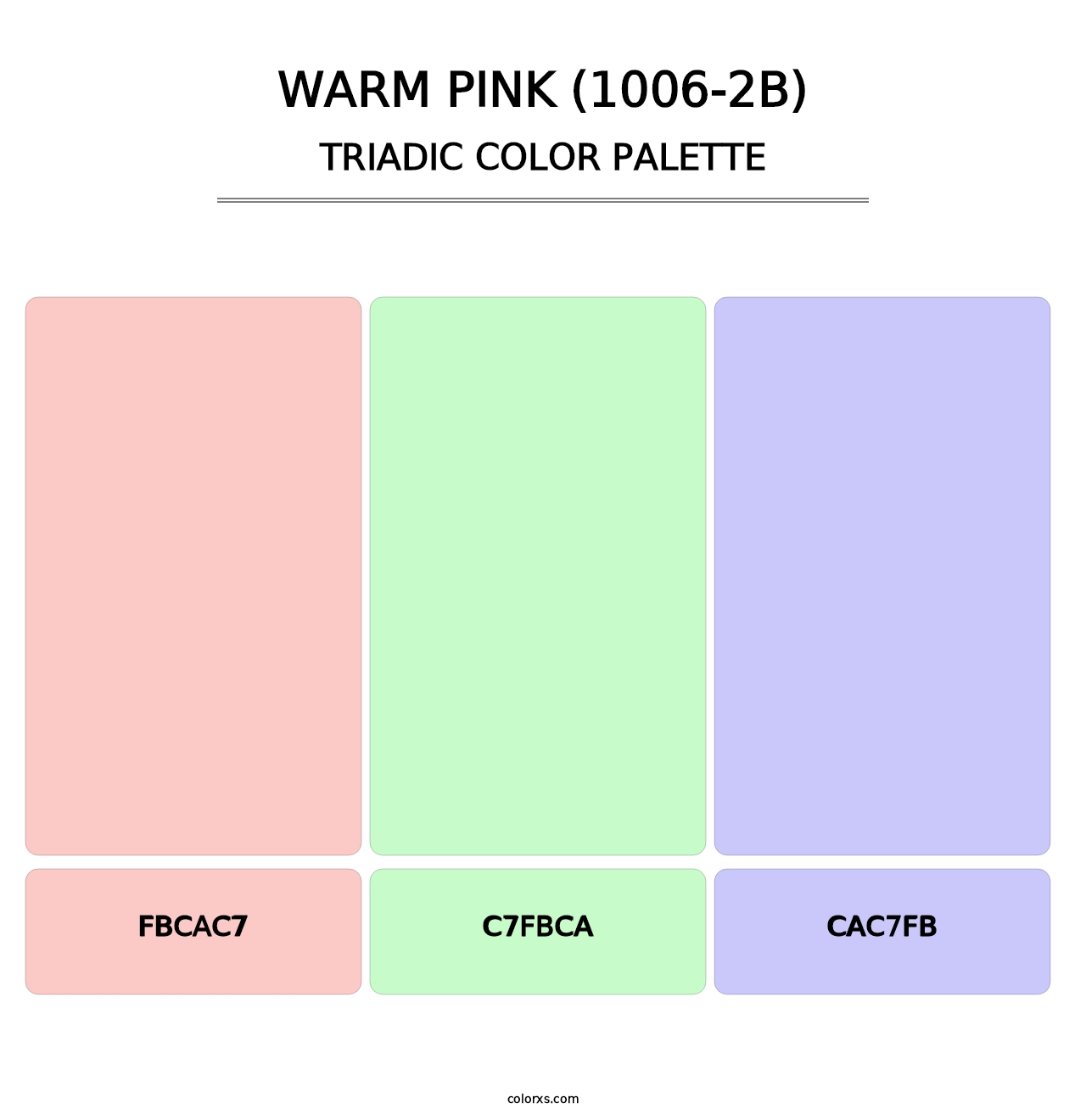 Warm Pink (1006-2B) - Triadic Color Palette