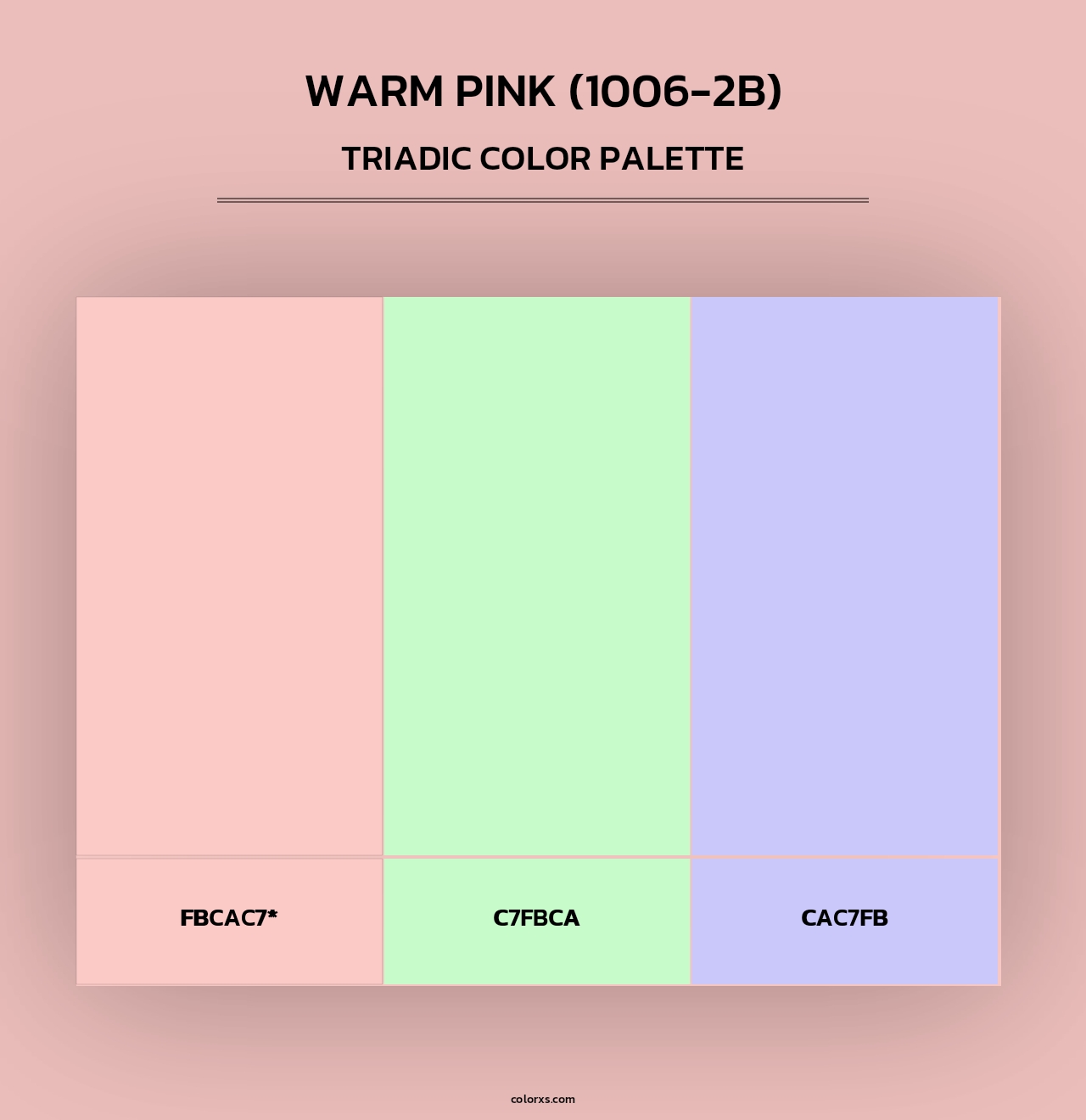 Warm Pink (1006-2B) - Triadic Color Palette