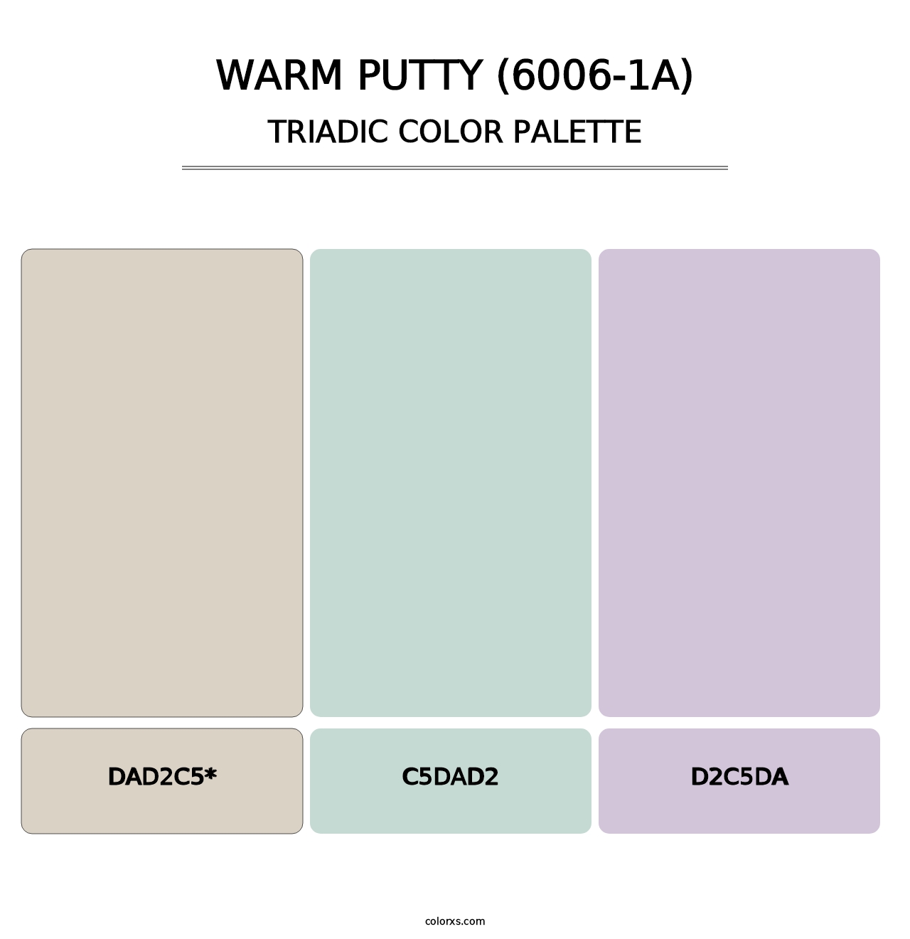 Warm Putty (6006-1A) - Triadic Color Palette