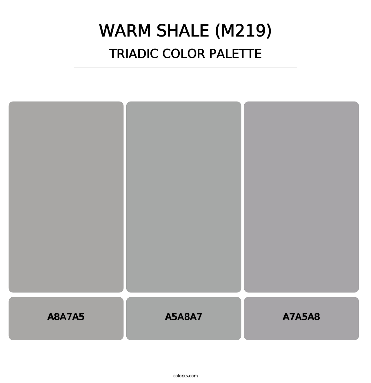 Warm Shale (M219) - Triadic Color Palette