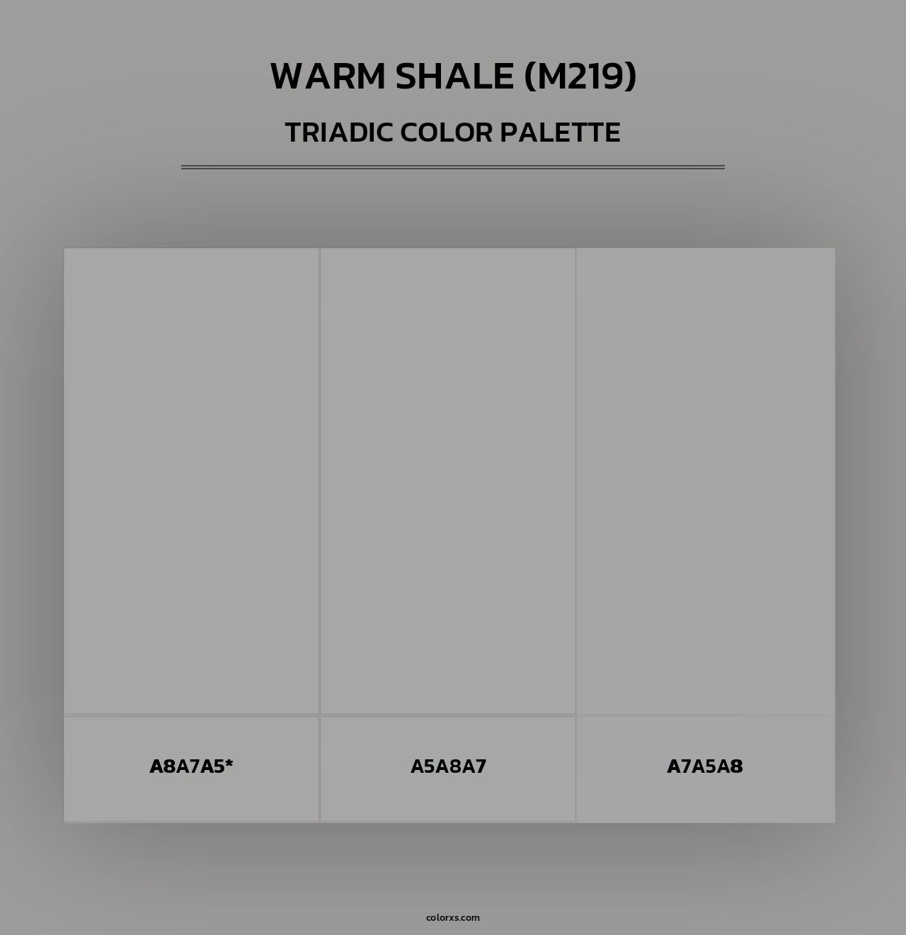 Warm Shale (M219) - Triadic Color Palette
