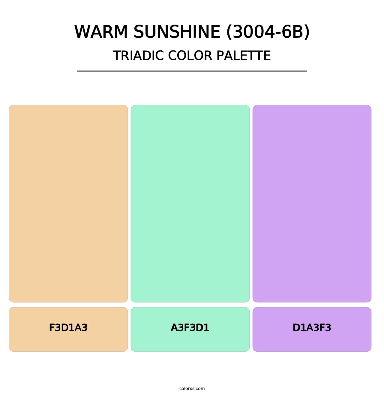 Warm Sunshine (3004-6B) - Triadic Color Palette