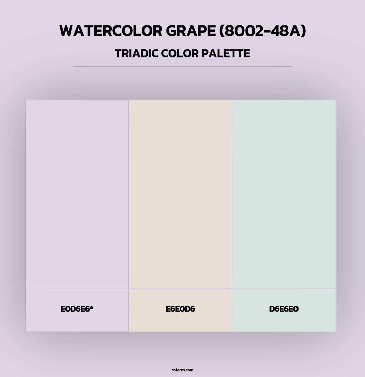 Watercolor Grape (8002-48A) - Triadic Color Palette