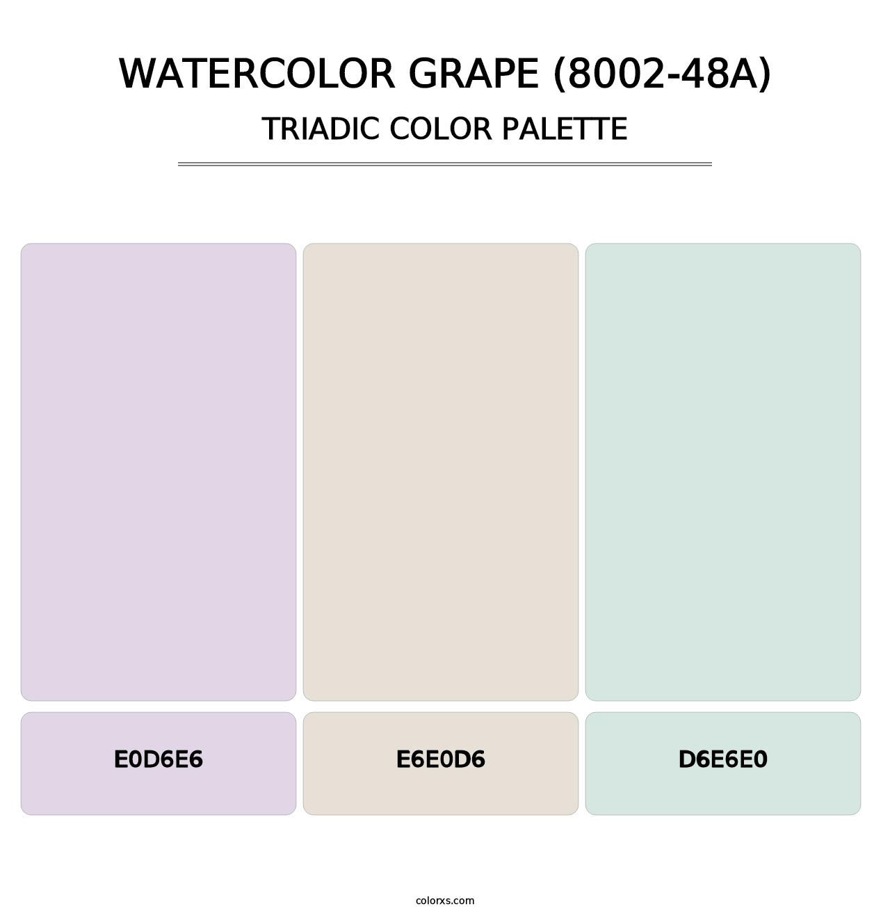 Watercolor Grape (8002-48A) - Triadic Color Palette