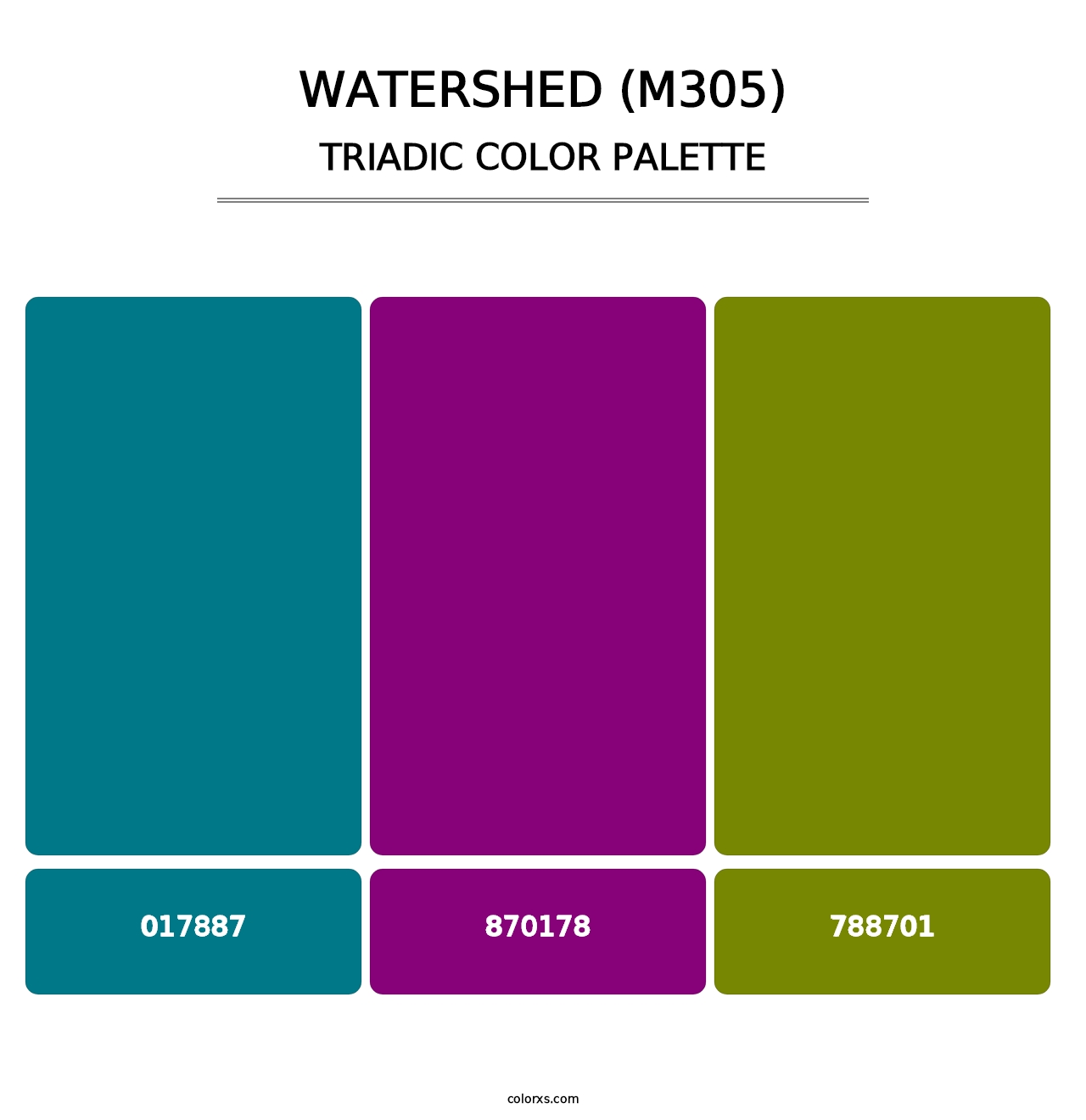 Watershed (M305) - Triadic Color Palette
