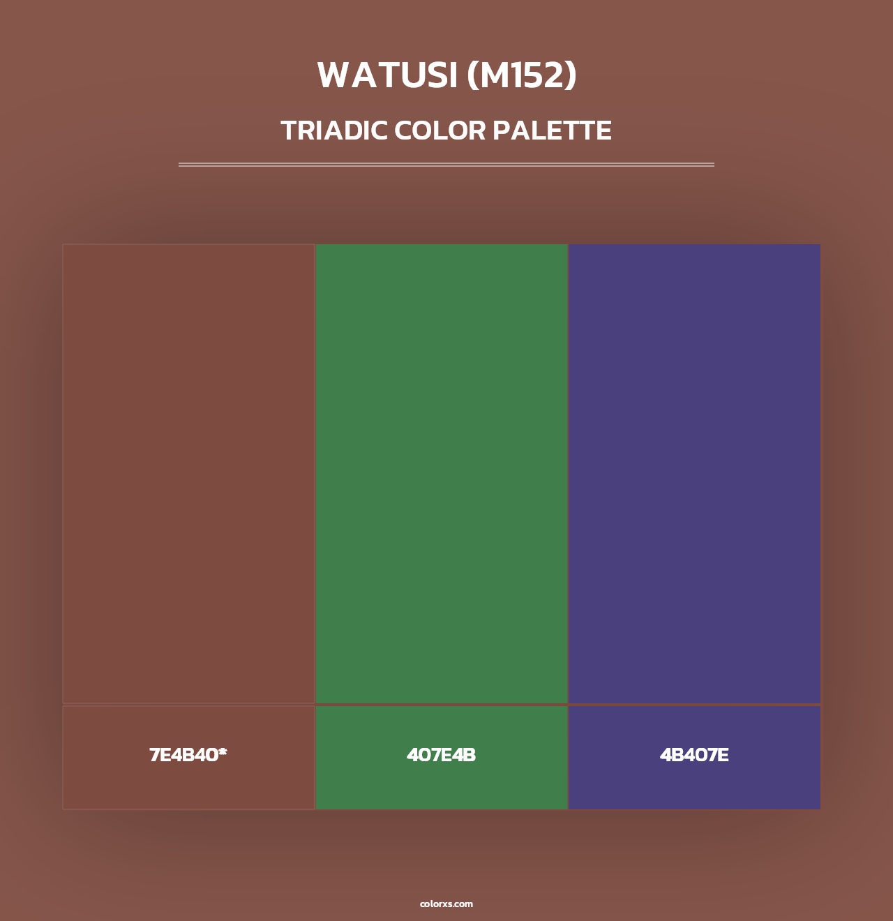 Watusi (M152) - Triadic Color Palette