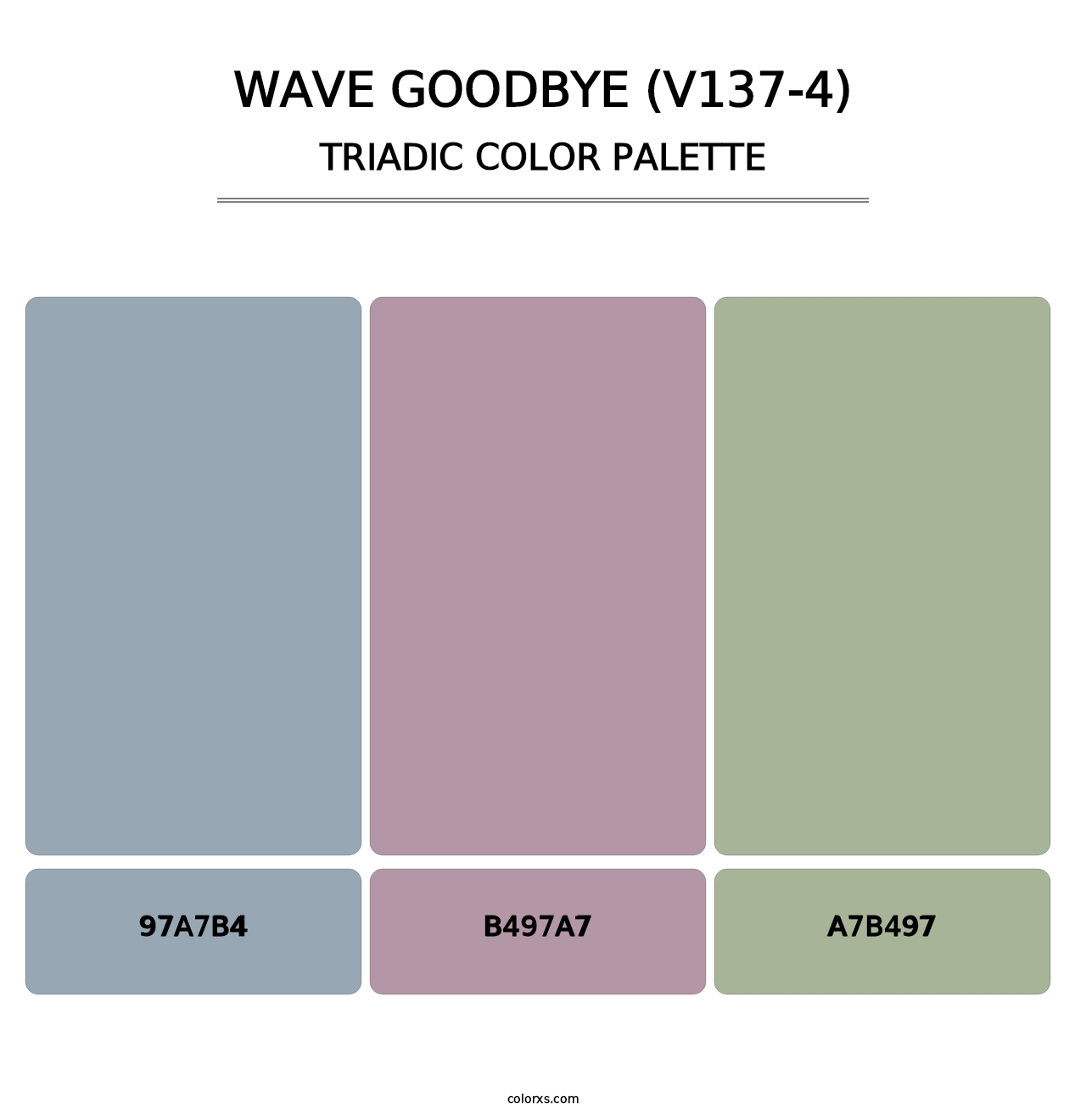 Wave Goodbye (V137-4) - Triadic Color Palette