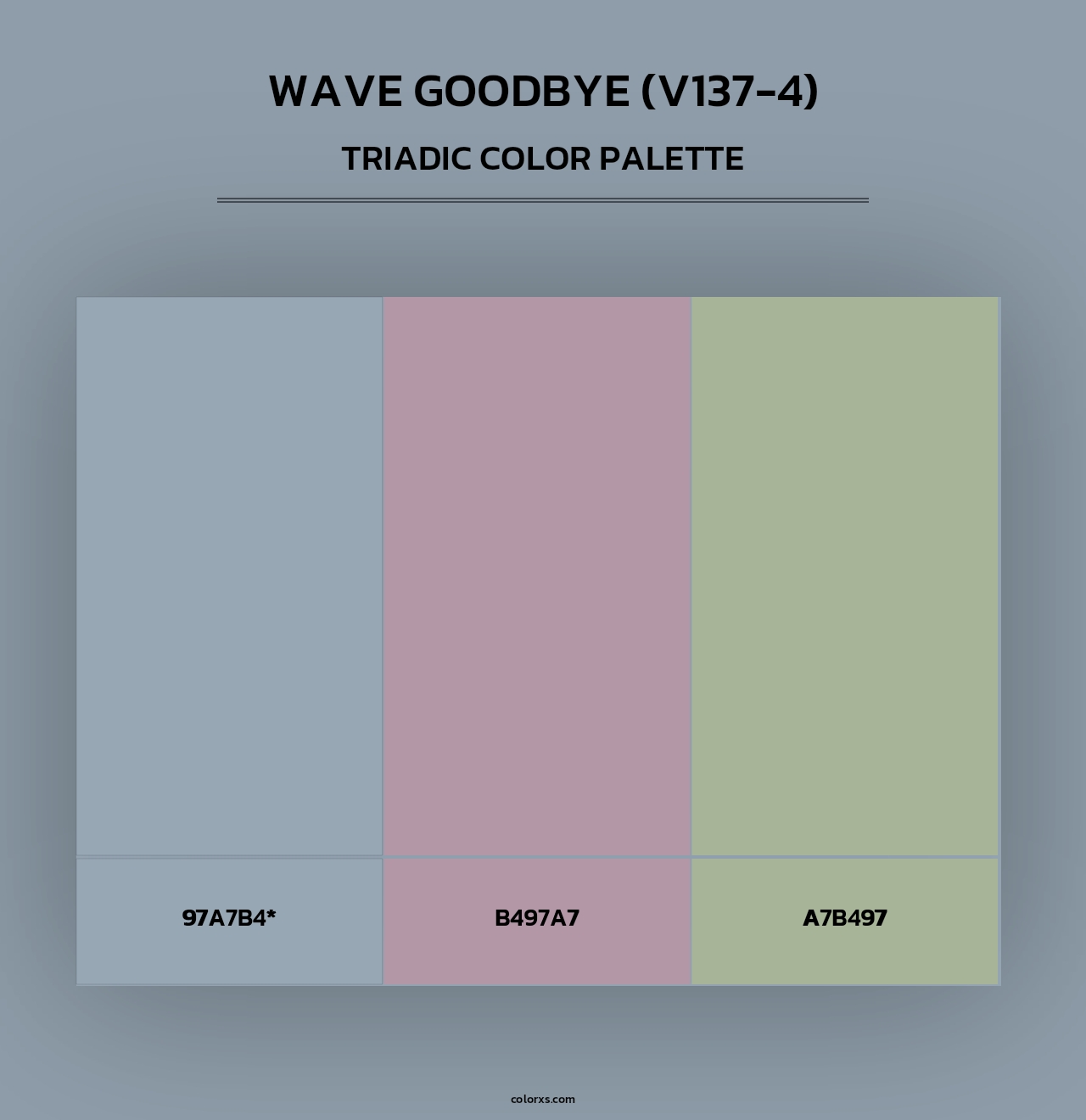 Wave Goodbye (V137-4) - Triadic Color Palette