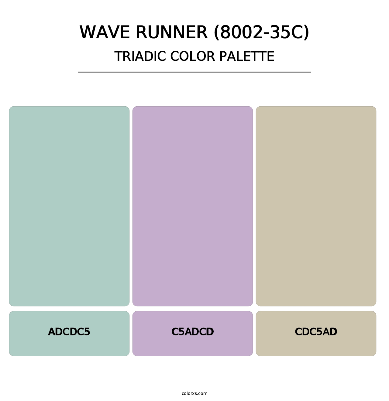 Wave Runner (8002-35C) - Triadic Color Palette