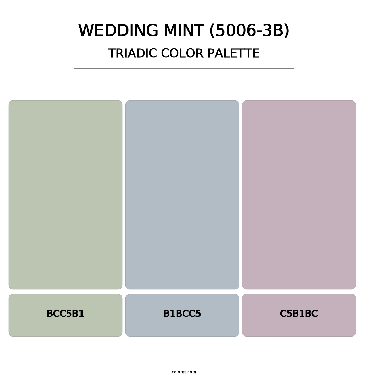Wedding Mint (5006-3B) - Triadic Color Palette