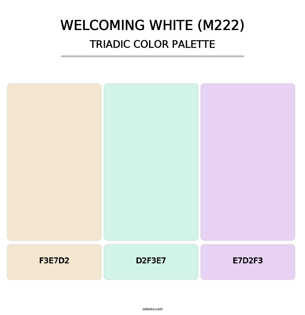 Welcoming White (M222) - Triadic Color Palette