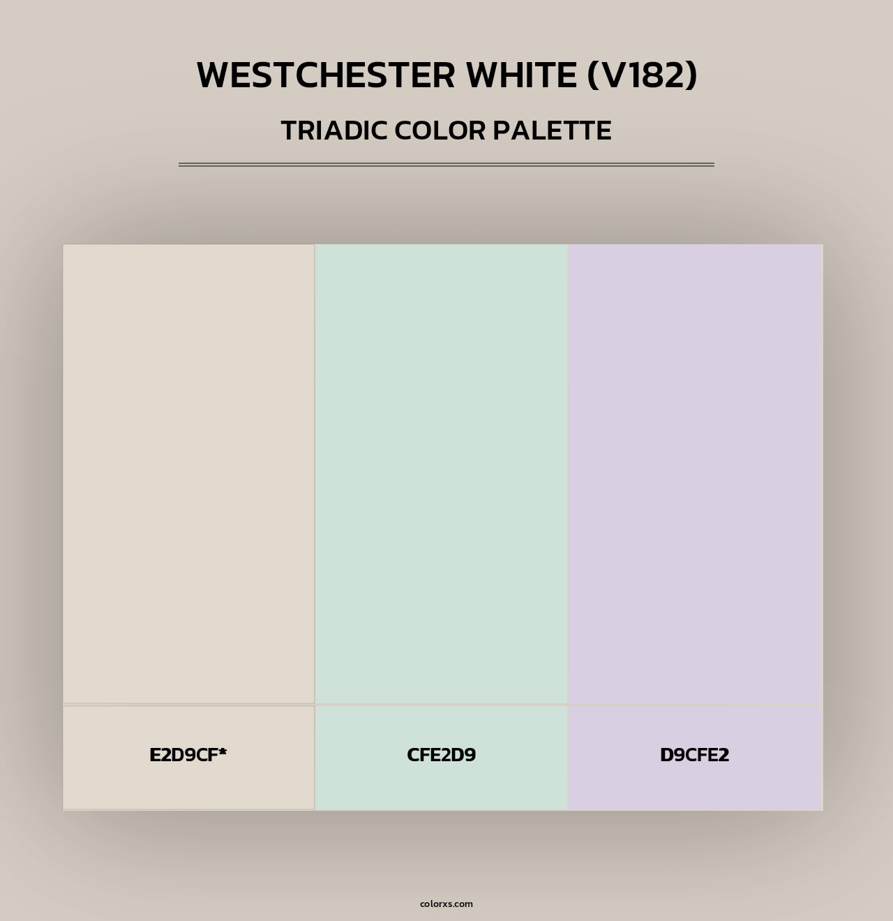 Westchester White (V182) - Triadic Color Palette