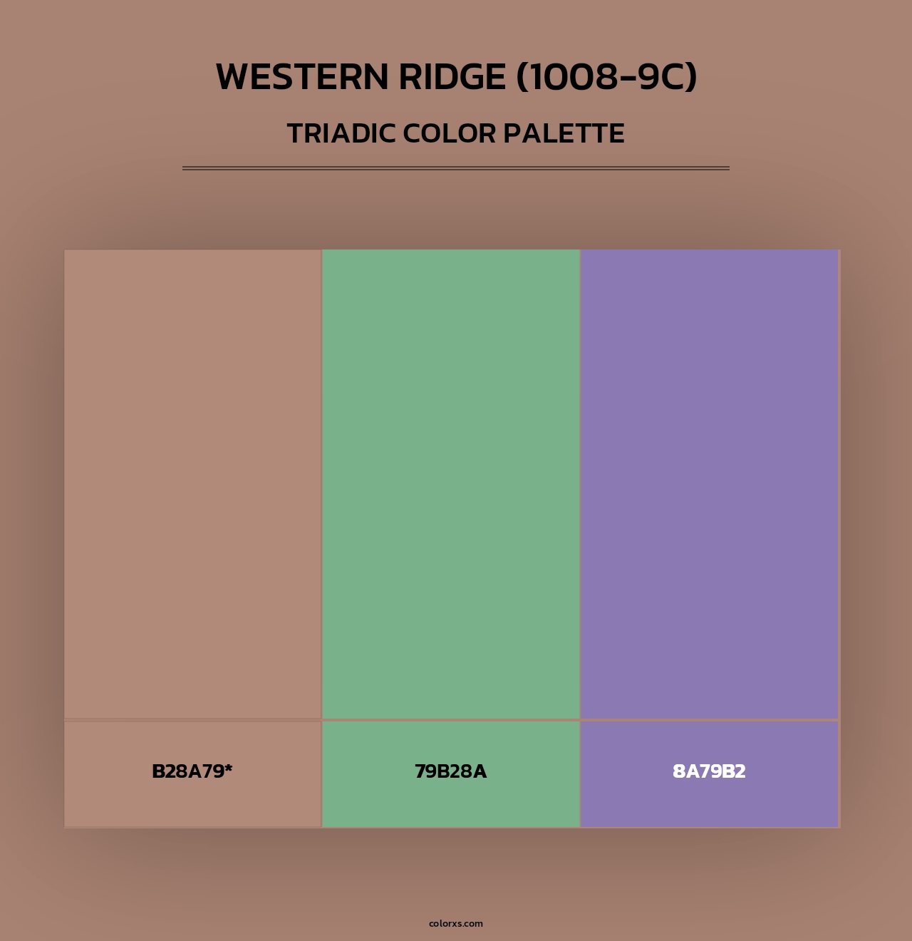 Western Ridge (1008-9C) - Triadic Color Palette