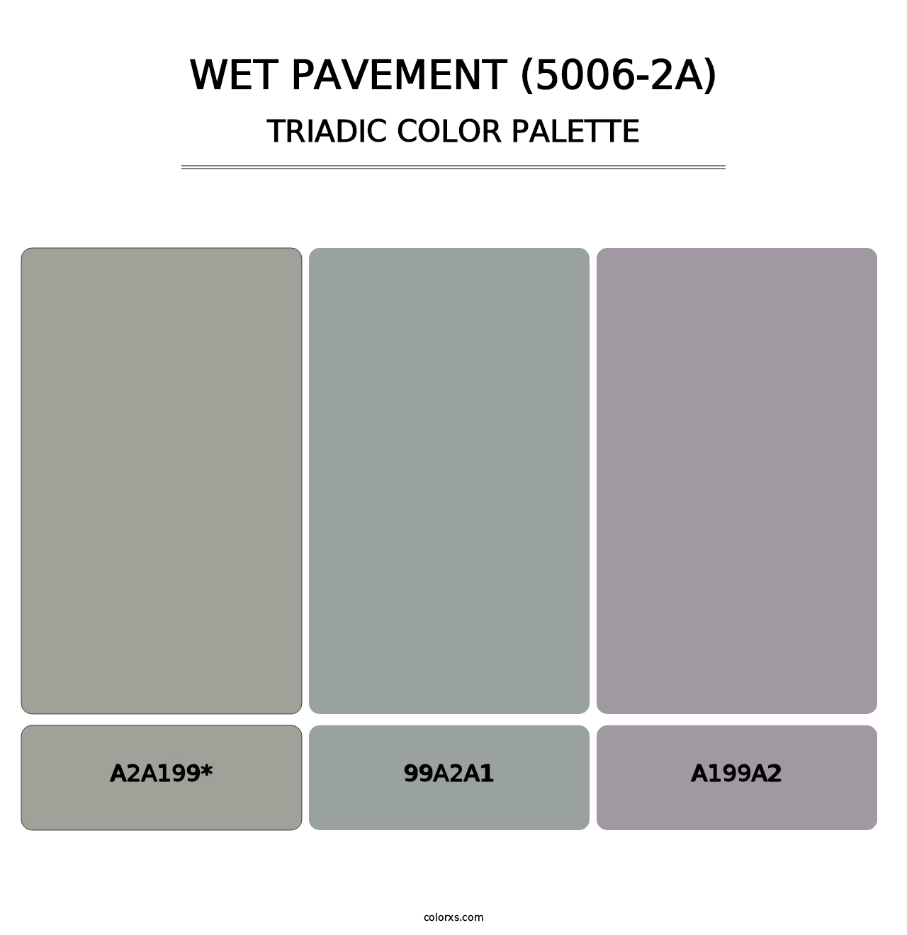 Wet Pavement (5006-2A) - Triadic Color Palette