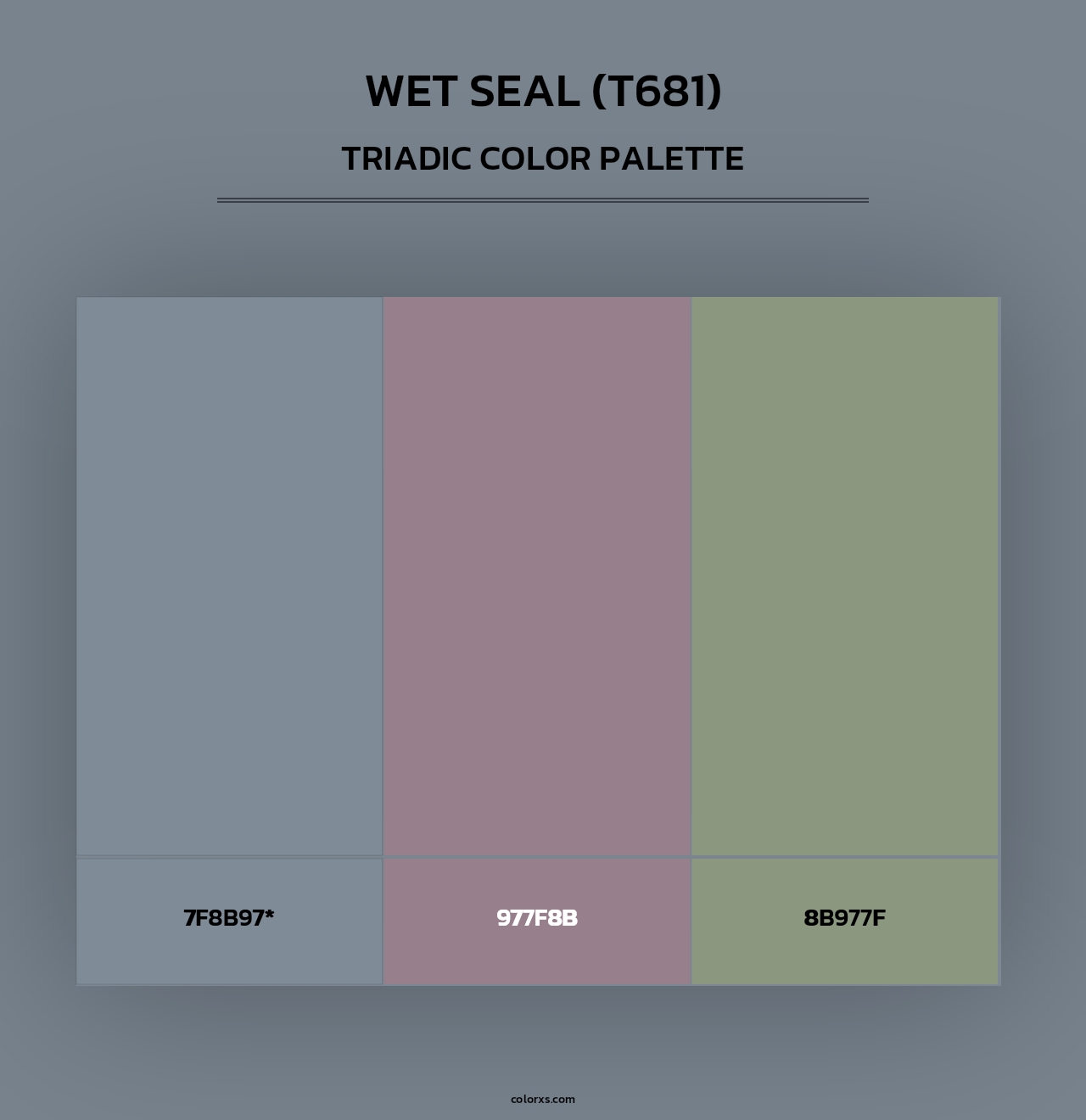Wet Seal (T681) - Triadic Color Palette