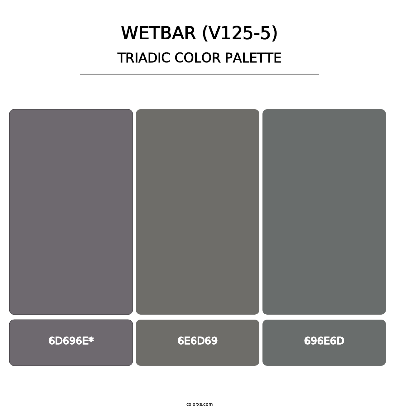 Wetbar (V125-5) - Triadic Color Palette