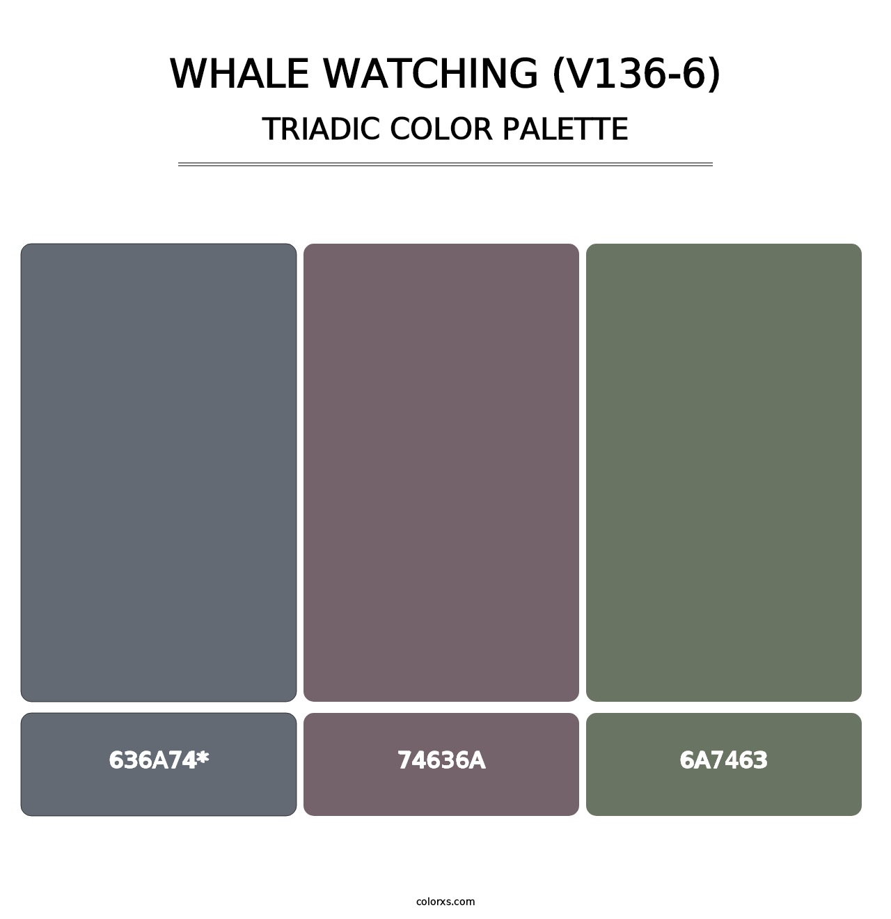 Whale Watching (V136-6) - Triadic Color Palette
