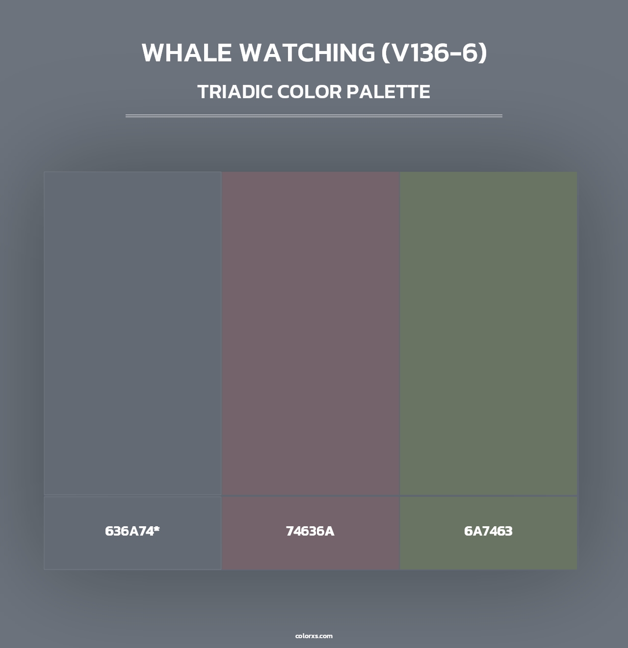 Whale Watching (V136-6) - Triadic Color Palette