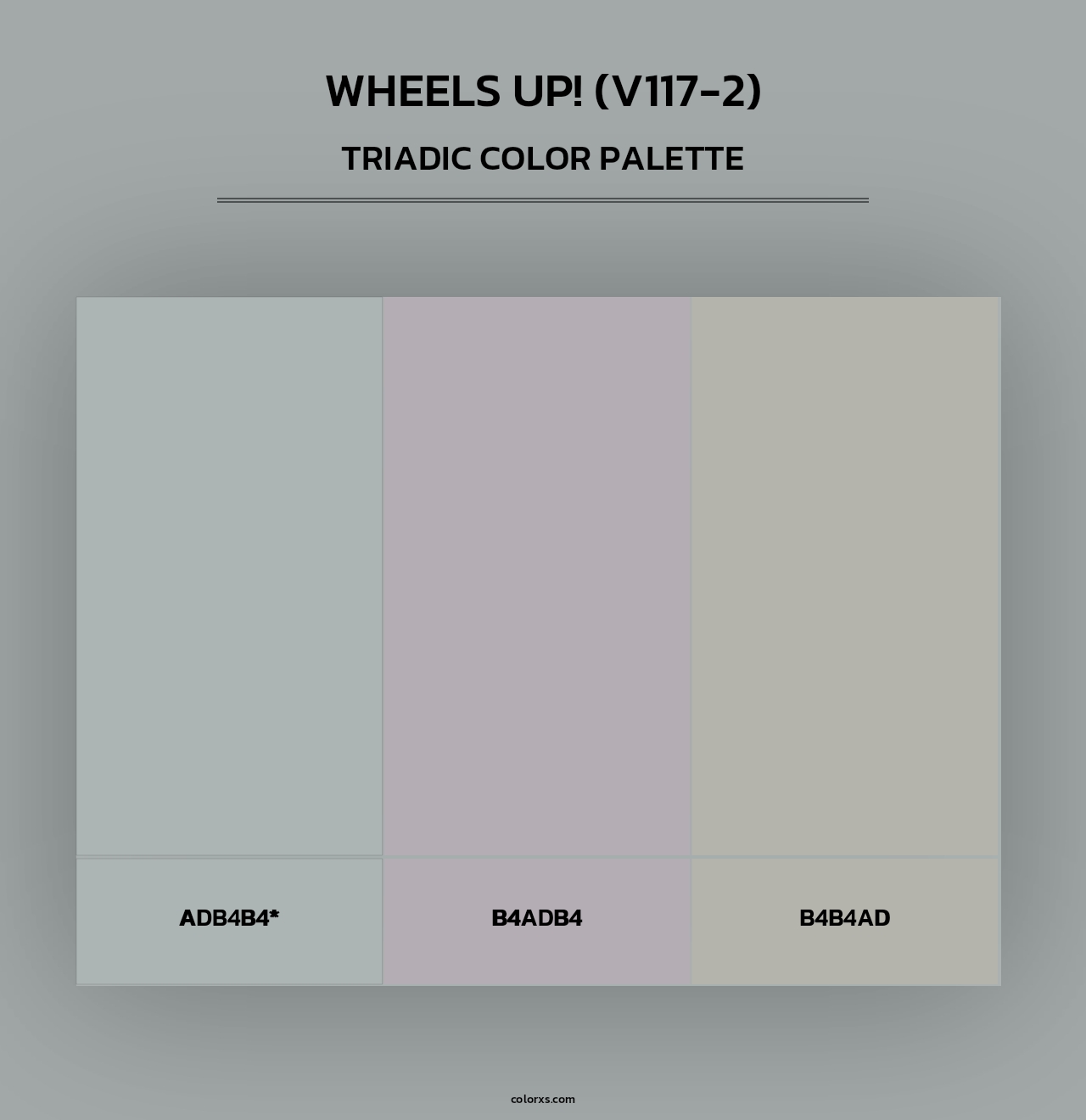 Wheels Up! (V117-2) - Triadic Color Palette
