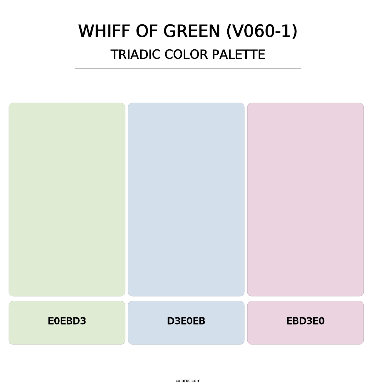 Whiff of Green (V060-1) - Triadic Color Palette
