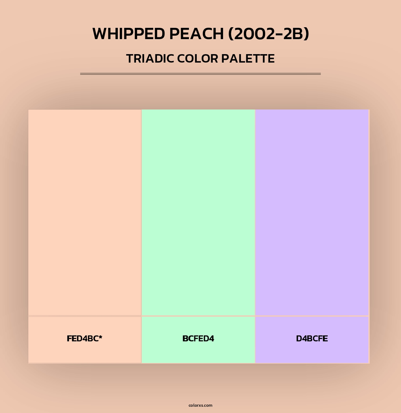 Whipped Peach (2002-2B) - Triadic Color Palette