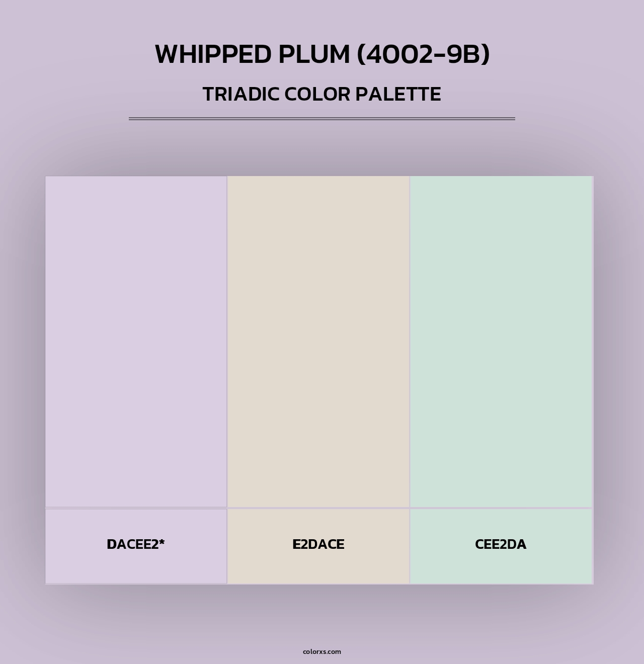 Whipped Plum (4002-9B) - Triadic Color Palette