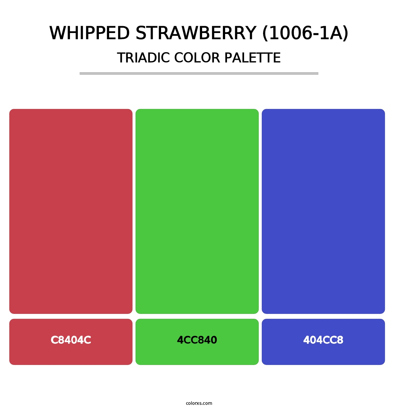 Whipped Strawberry (1006-1A) - Triadic Color Palette