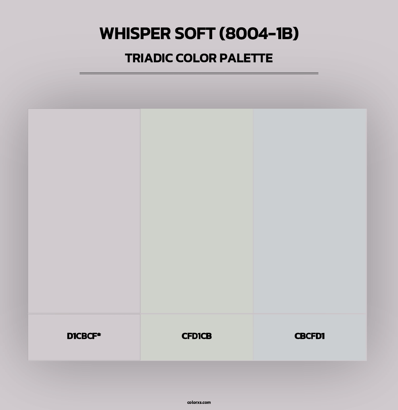 Whisper Soft (8004-1B) - Triadic Color Palette