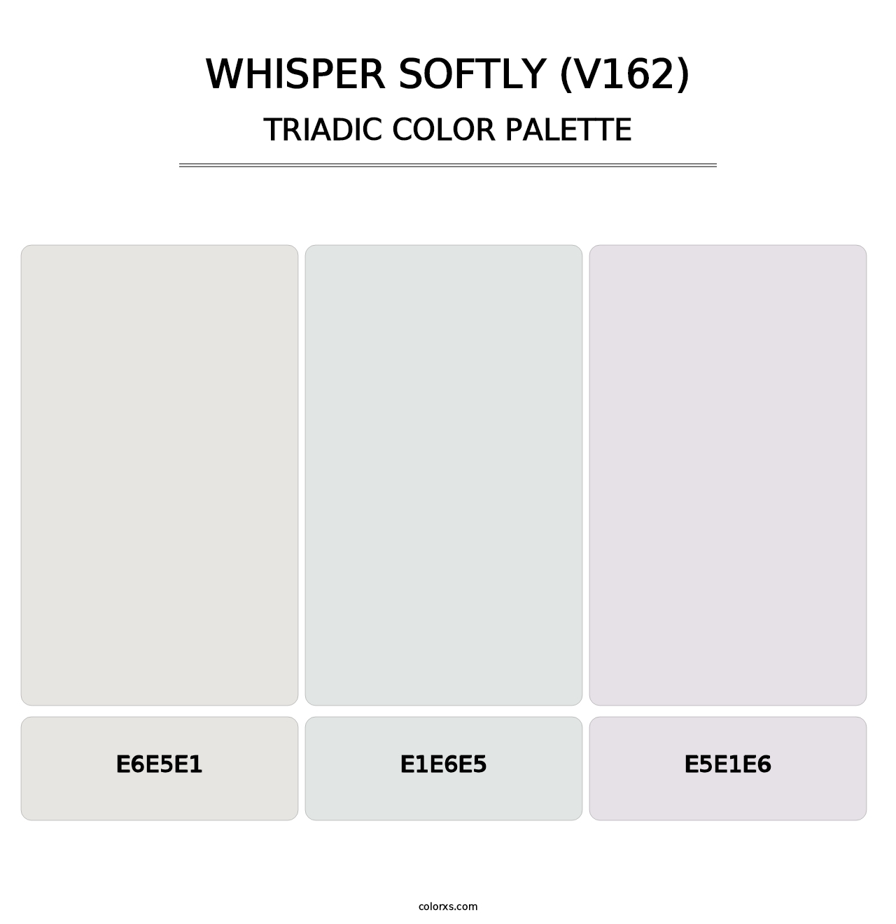 Whisper Softly (V162) - Triadic Color Palette