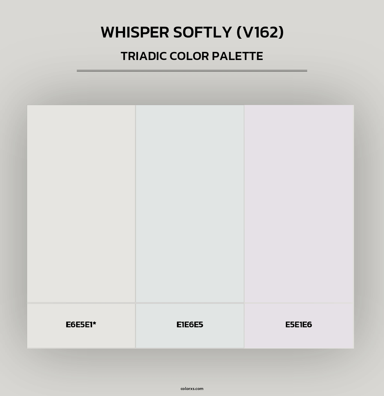 Whisper Softly (V162) - Triadic Color Palette
