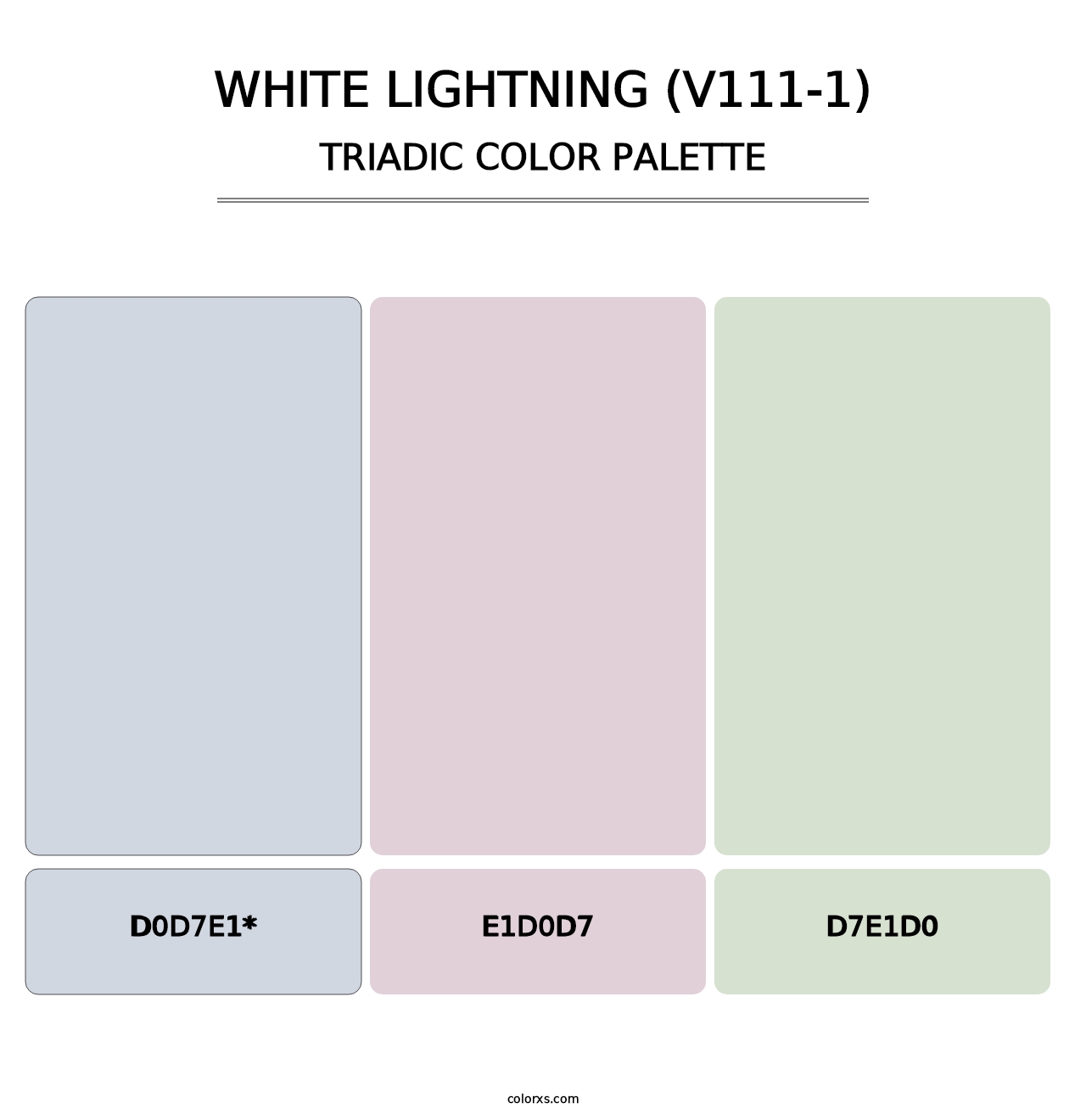 White Lightning (V111-1) - Triadic Color Palette