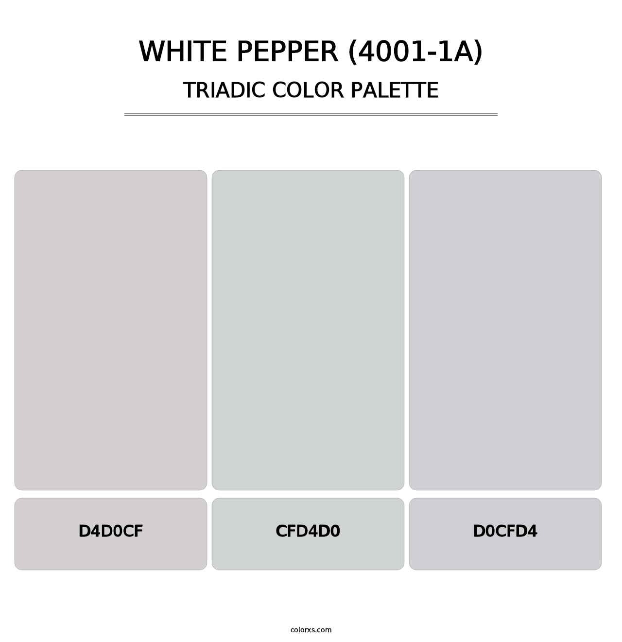 White Pepper (4001-1A) - Triadic Color Palette