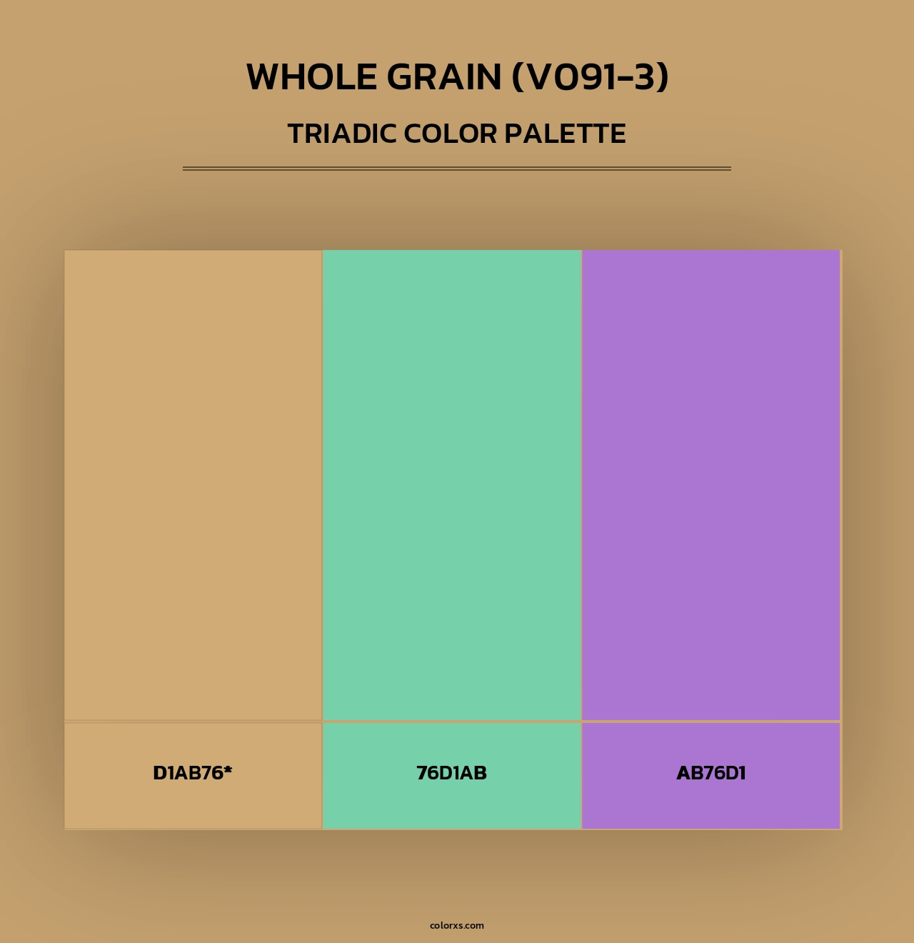 Whole Grain (V091-3) - Triadic Color Palette