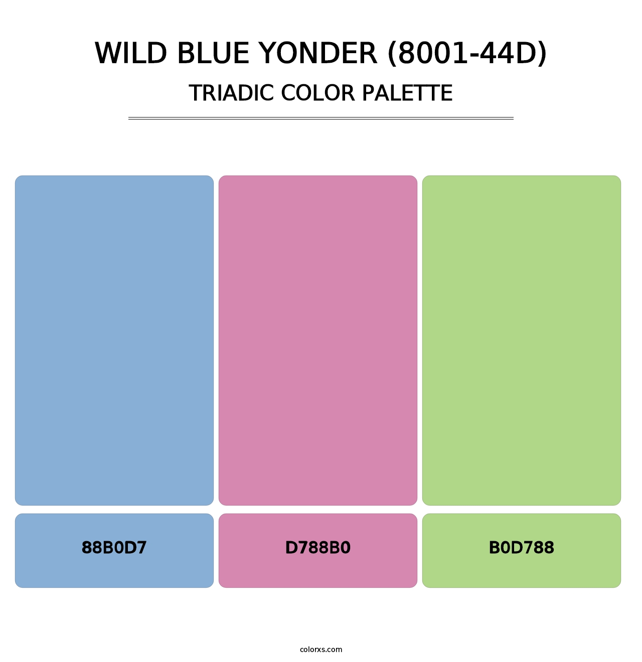 Wild Blue Yonder (8001-44D) - Triadic Color Palette