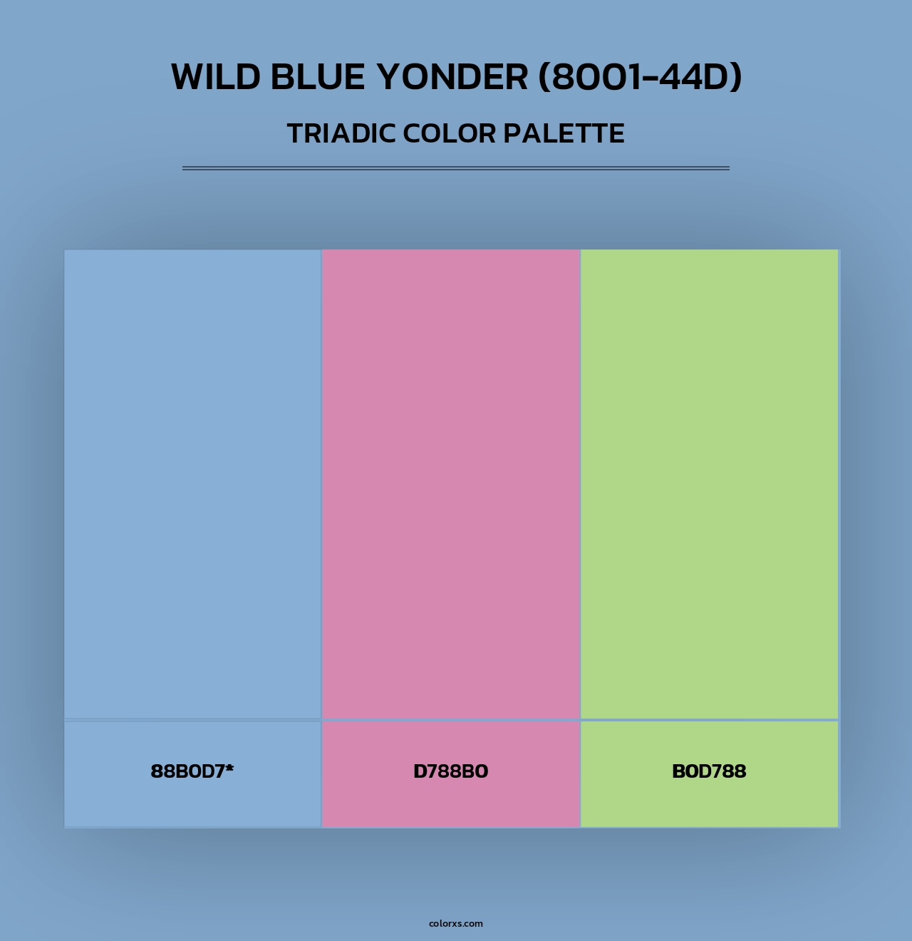 Wild Blue Yonder (8001-44D) - Triadic Color Palette