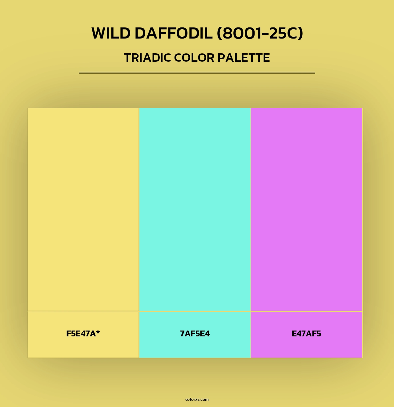 Wild Daffodil (8001-25C) - Triadic Color Palette