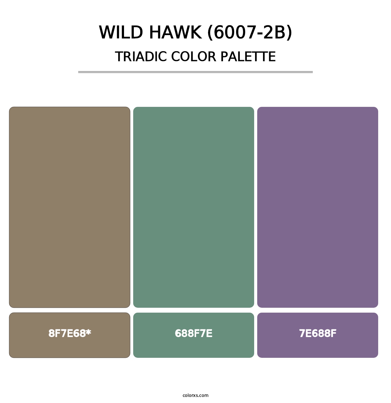 Wild Hawk (6007-2B) - Triadic Color Palette