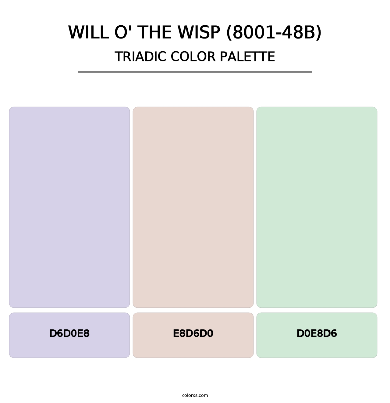 Will o' the Wisp (8001-48B) - Triadic Color Palette