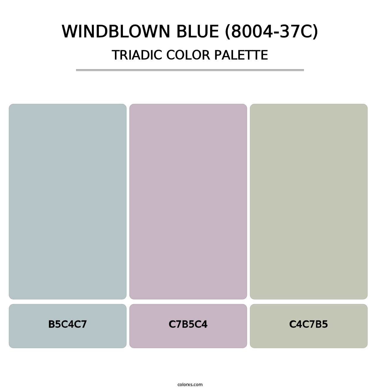 Windblown Blue (8004-37C) - Triadic Color Palette