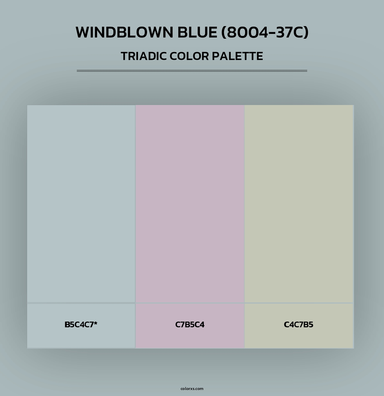Windblown Blue (8004-37C) - Triadic Color Palette