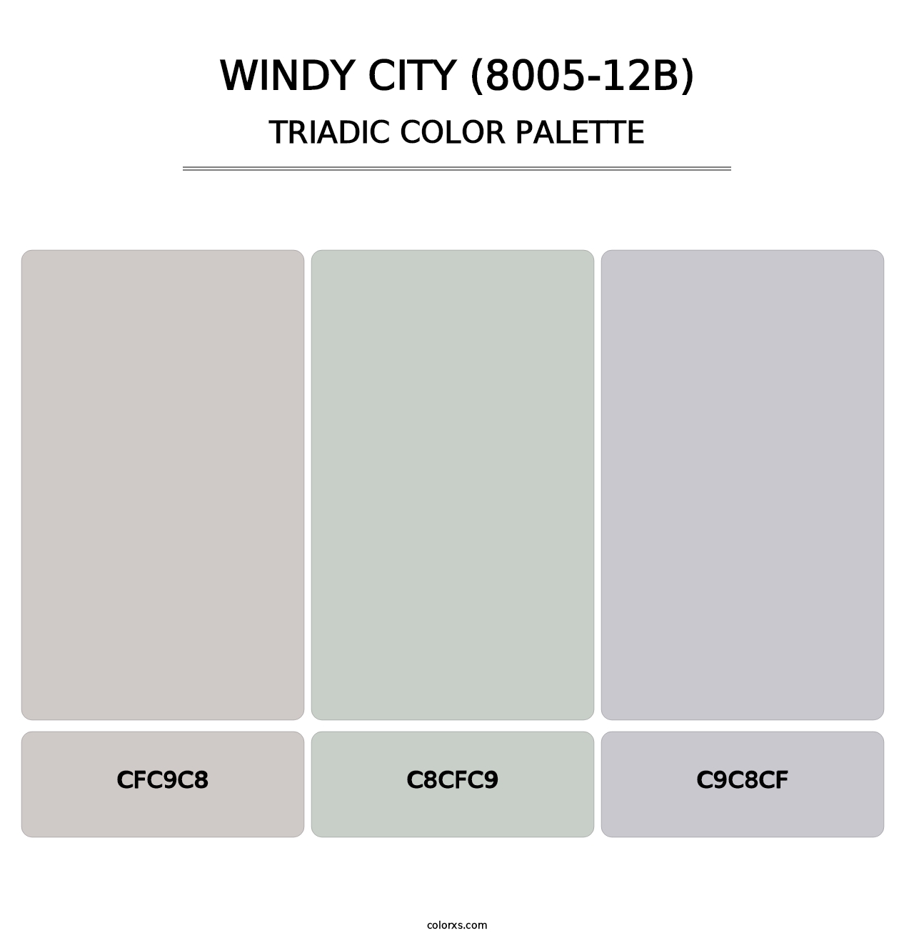 Windy City (8005-12B) - Triadic Color Palette