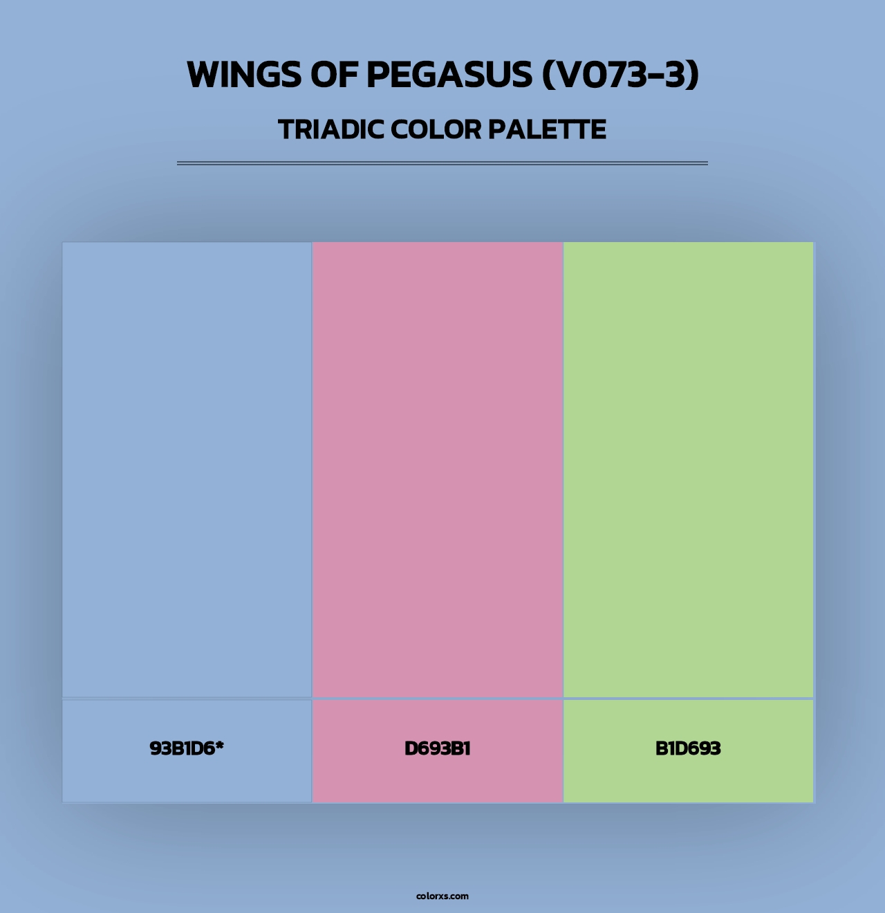 Wings of Pegasus (V073-3) - Triadic Color Palette