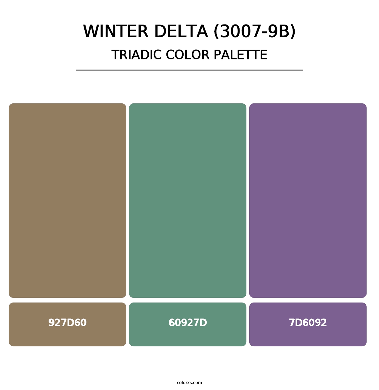 Winter Delta (3007-9B) - Triadic Color Palette