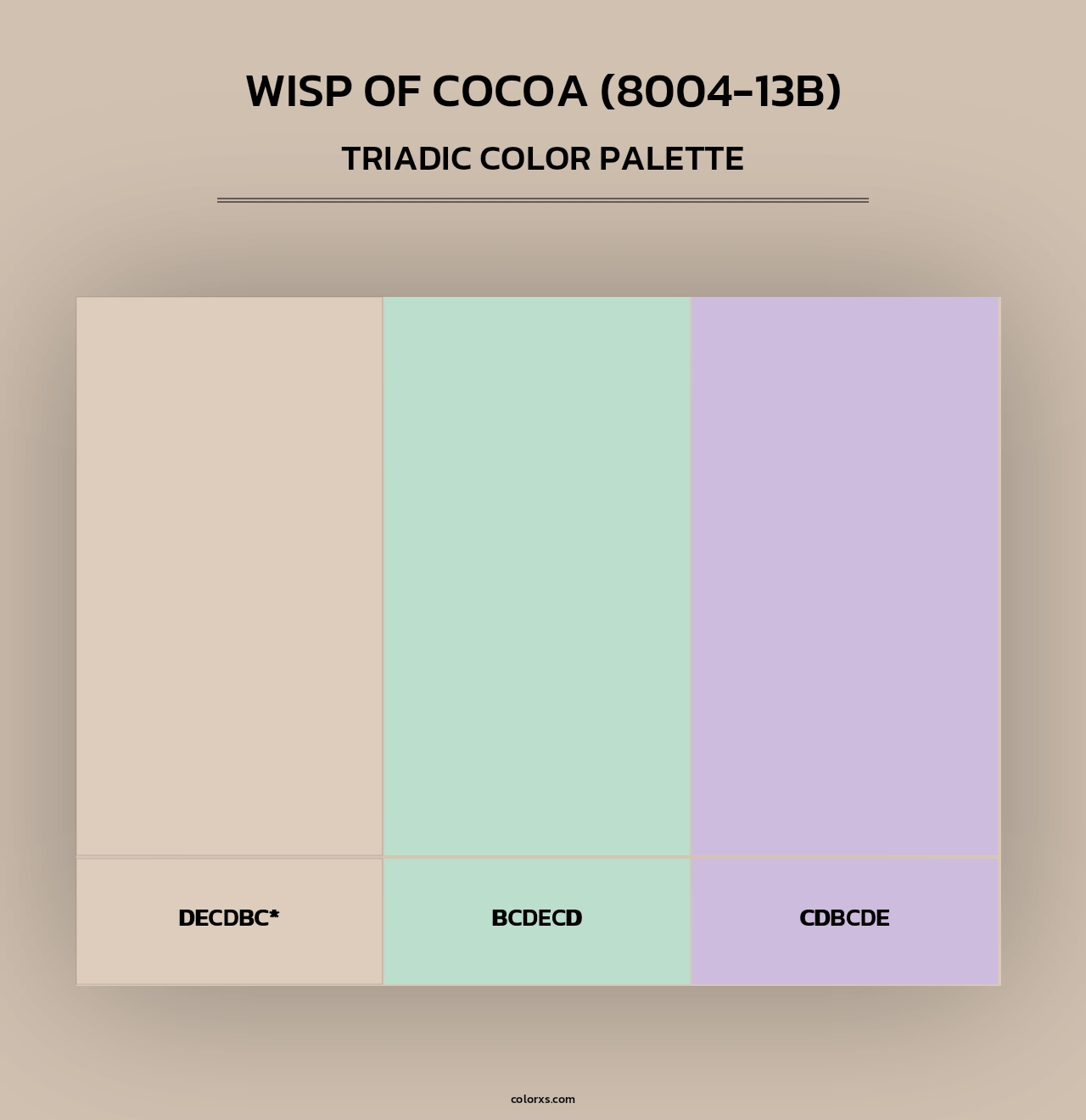 Wisp of Cocoa (8004-13B) - Triadic Color Palette