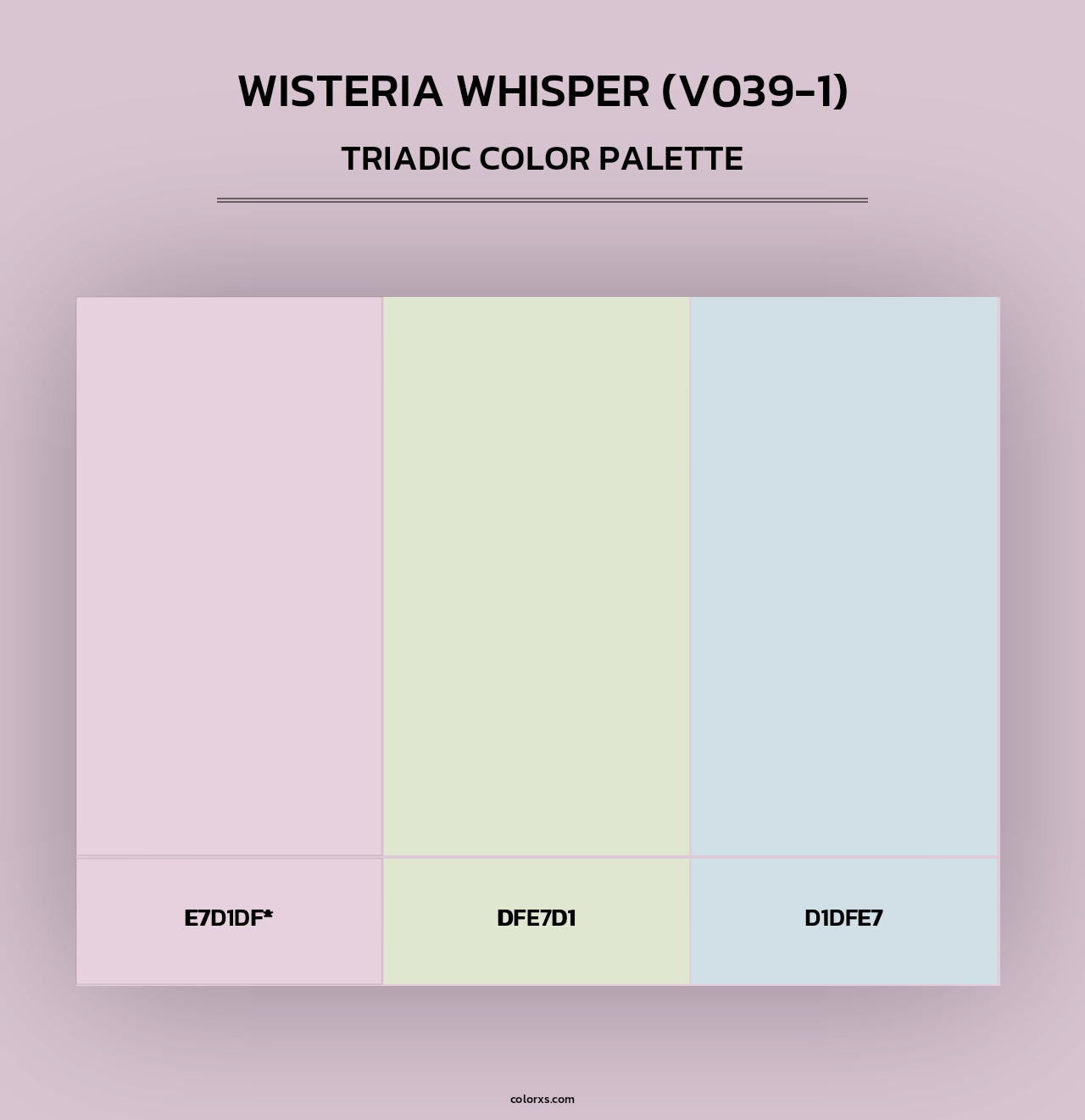 Wisteria Whisper (V039-1) - Triadic Color Palette