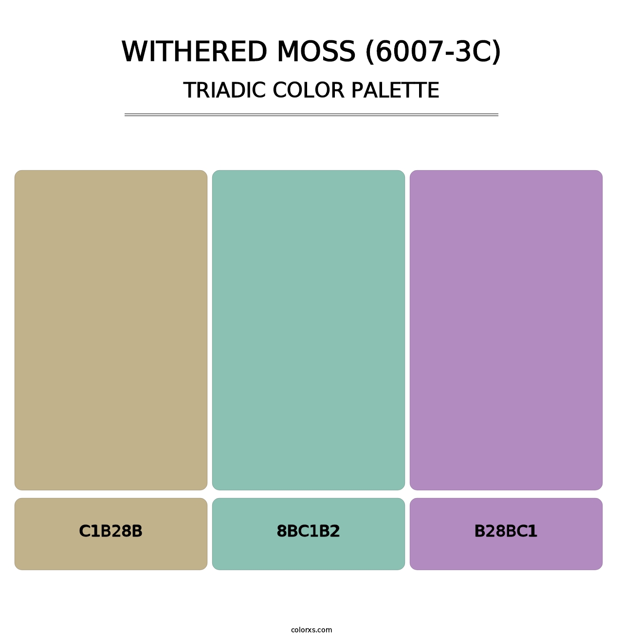 Withered Moss (6007-3C) - Triadic Color Palette