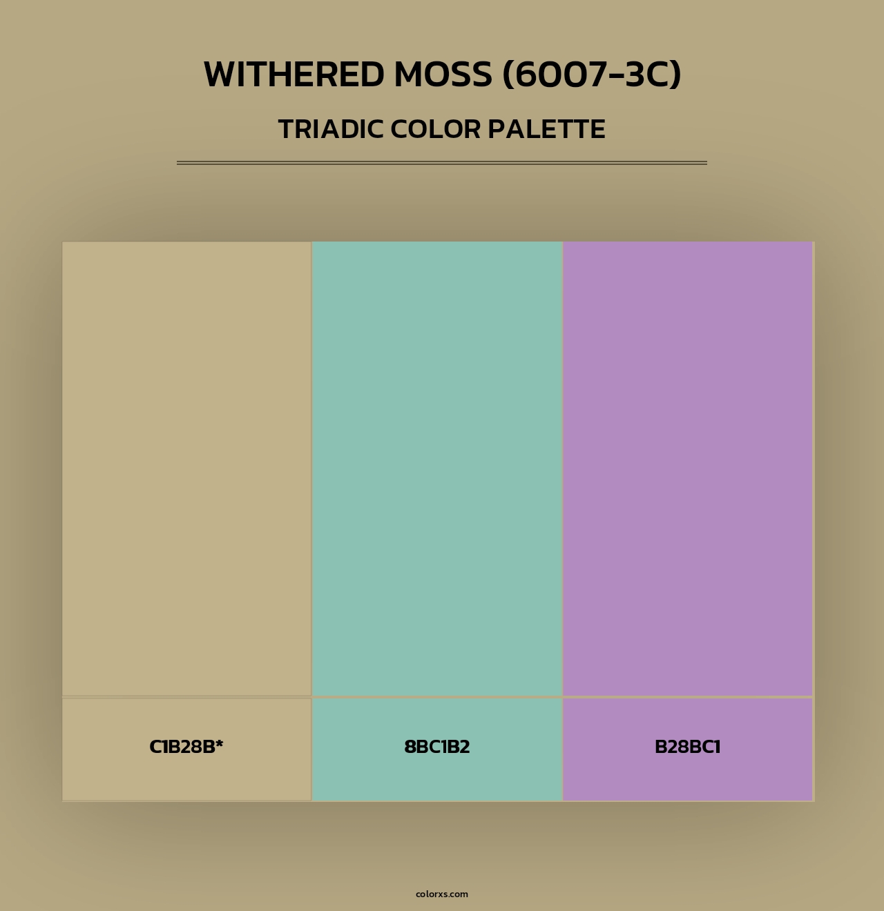 Withered Moss (6007-3C) - Triadic Color Palette