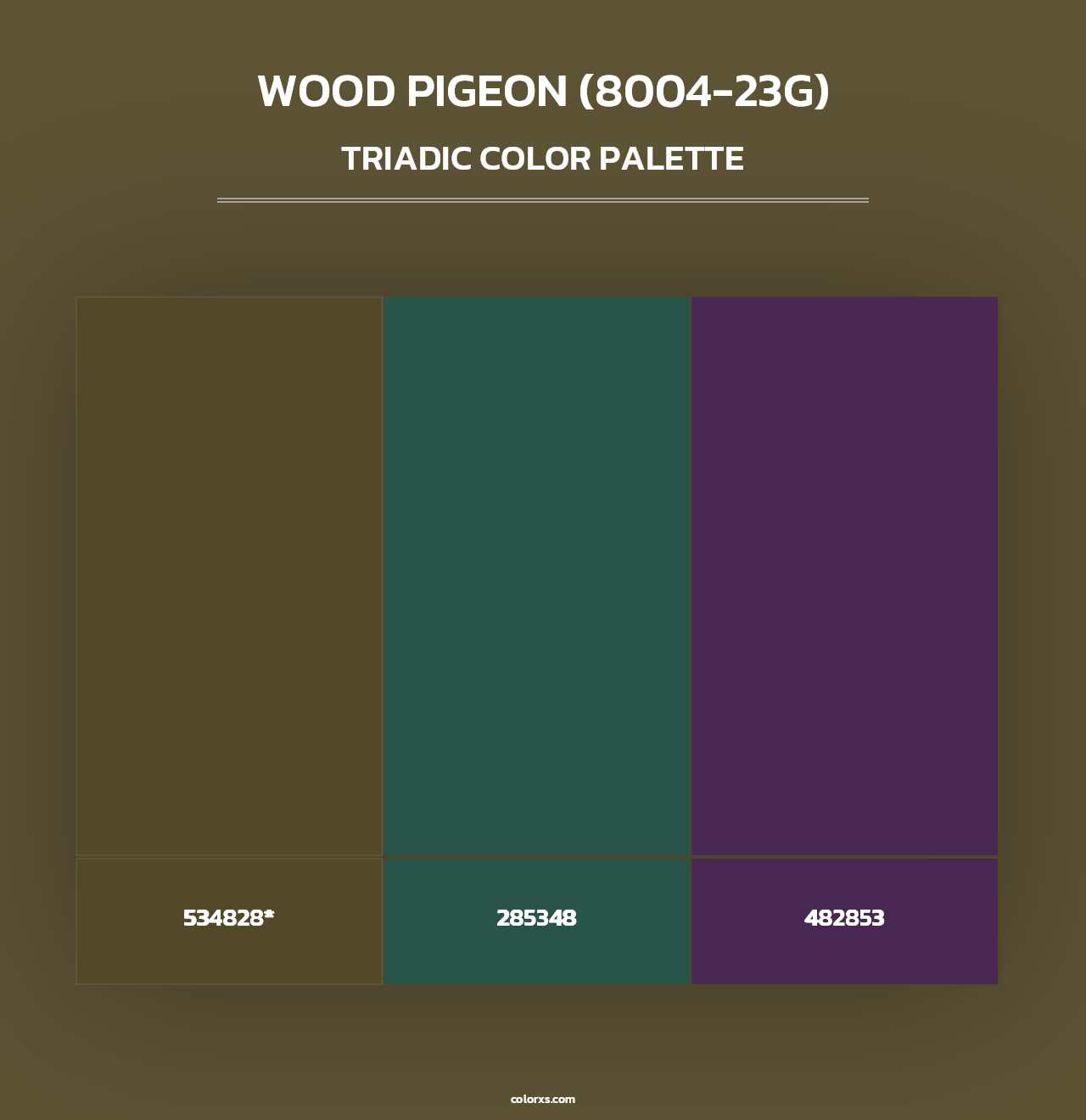 Wood Pigeon (8004-23G) - Triadic Color Palette